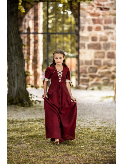Trollfelsen Mittelalter Gewandung Leonardo Carbone Kinderkleid Prinzessin Denise Rot Natur1 Trollfelsen Mittelalter Gewandung Leonardo Carbone Kinderkleid Prinzessin Denise Rot Natur1